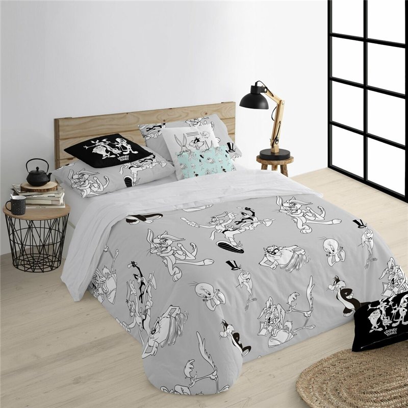 Image secondaire de Housse de Couette Looney Tunes Looney BN Blanc black 140 x 200 cm