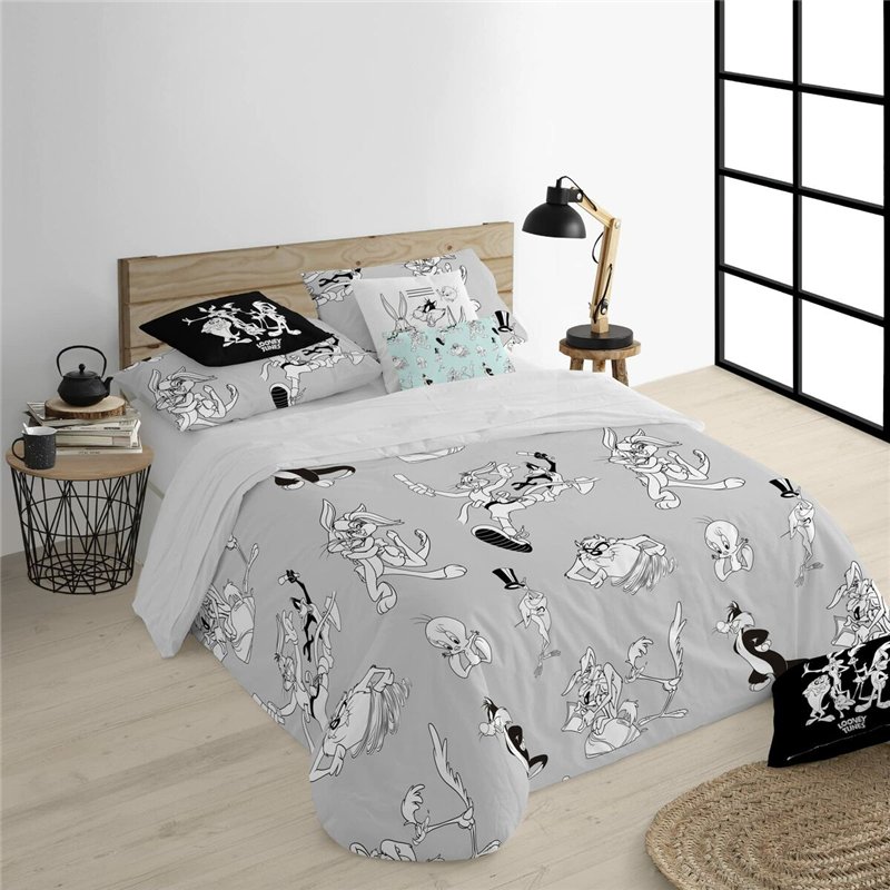 Image secondaire de Housse de Couette Looney Tunes Looney BN Blanc black 155 x 220 cm