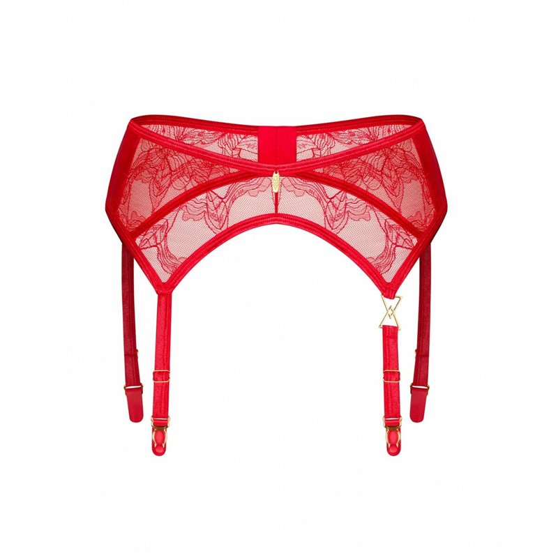 Image secondaire de Jarretelle Obsessive Rouge XXL/XXXL