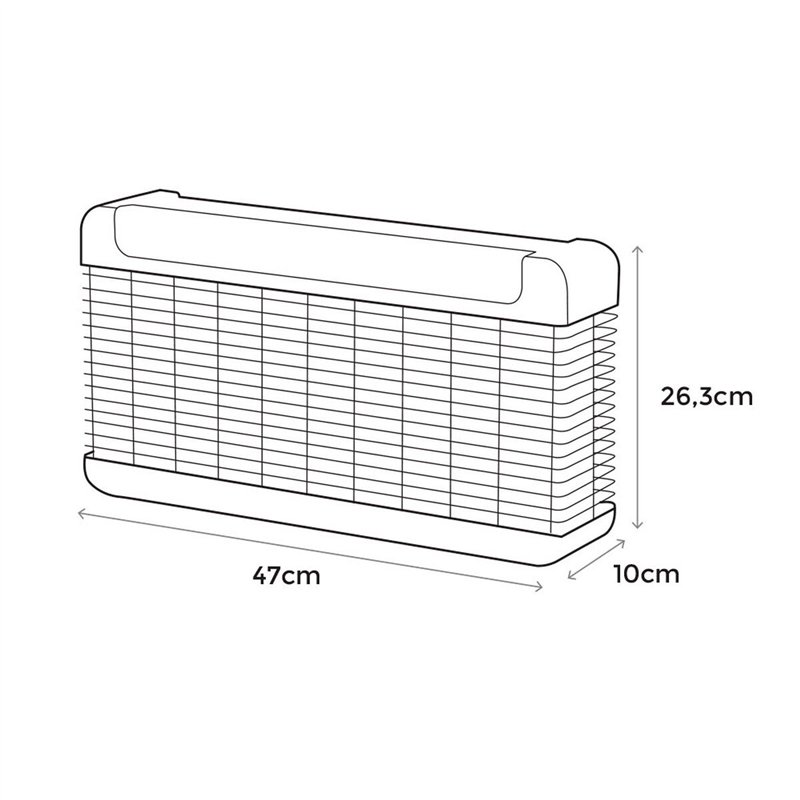 Image secondaire de Tue-insectes électriques EDM 06525 Noir 11 W 13 W 47 x 26,3 x 10 cm Professionnel