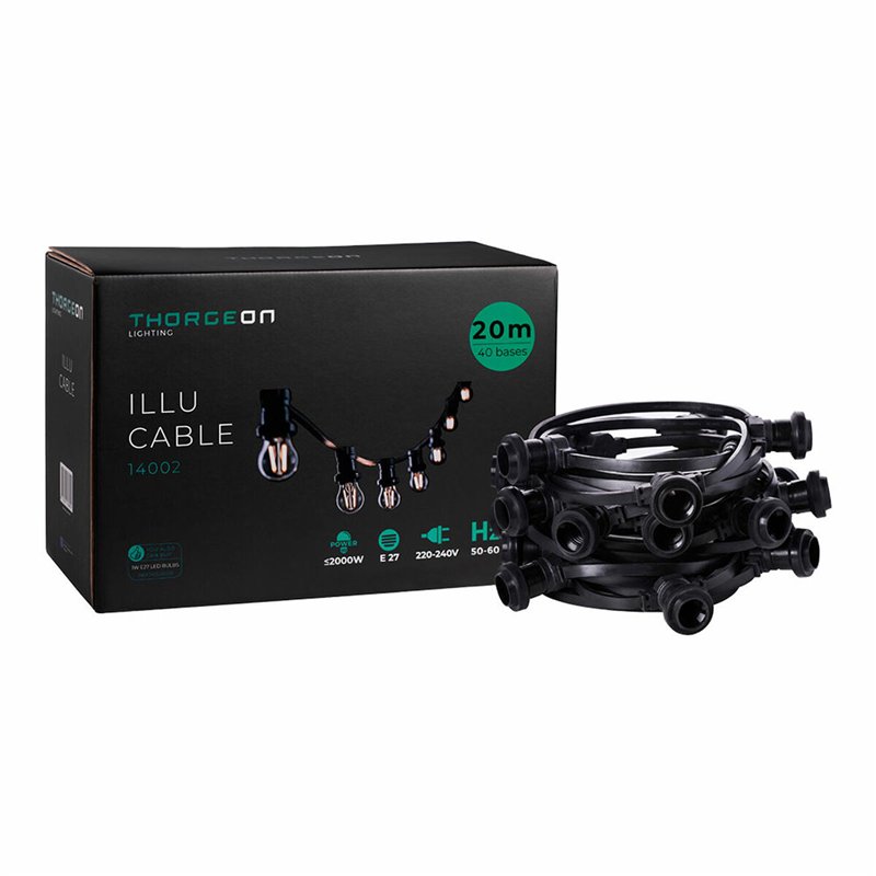 Guirlande lumineuse Thorgeon Noir 2000 W 20 m 40