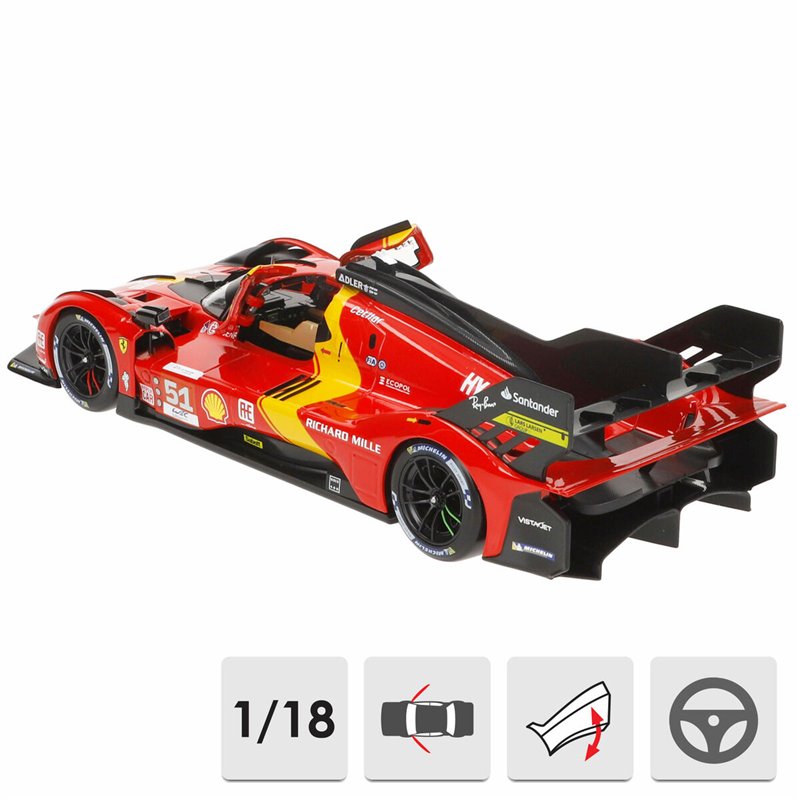 Image secondaire de Voiture Bburago Ferrari Racing 499 LMH #51 1:18
