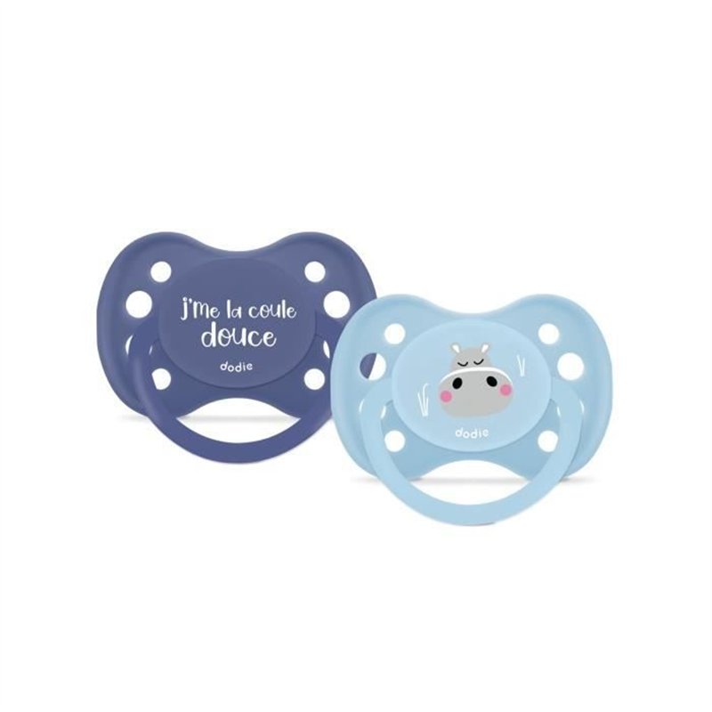 Duo sucettes anatomiques - DODIE - EDL A102 - +6 mois - Hippo