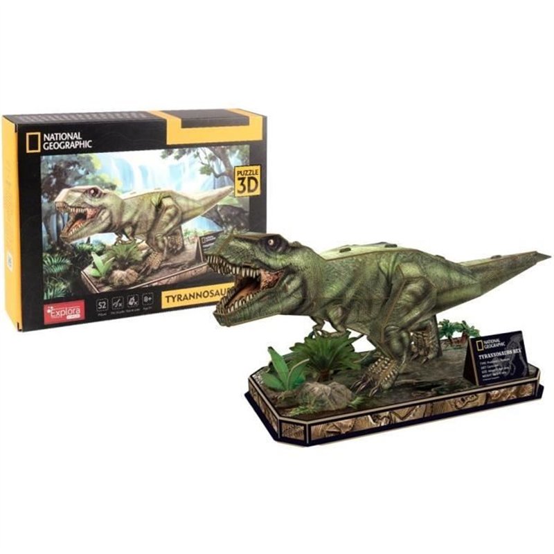 Puzzle 3D - T-Rex - Jeu de construction - EXPLORA - Dinosaure - 52 pieces - Des 8 ans