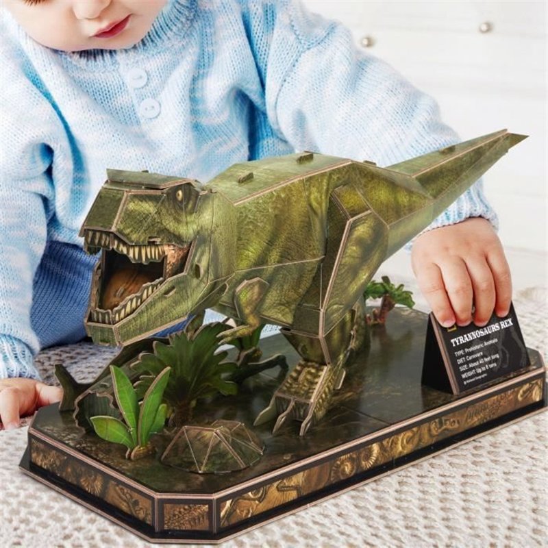 Image secondaire de Puzzle 3D - T-Rex - Jeu de construction - EXPLORA - Dinosaure - 52 pieces - Des 8 ans
