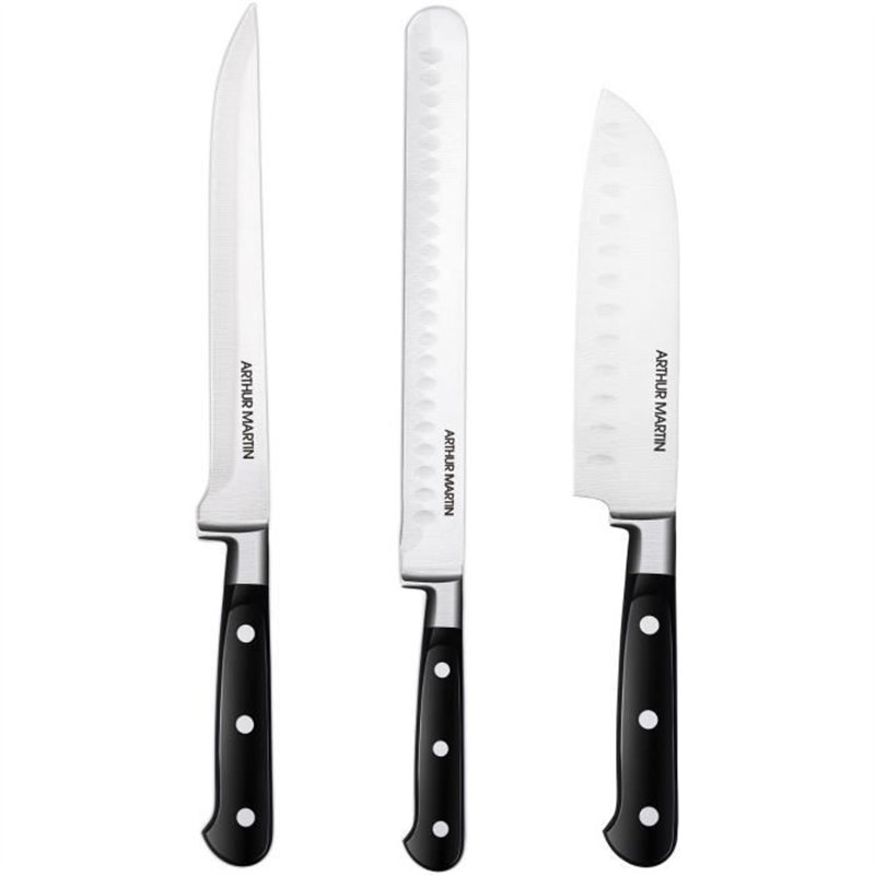 Set de couteaux - ARTHUR MARTIN - AMC1586 - Ensemble de couteaux - 3 pieces - Noir
