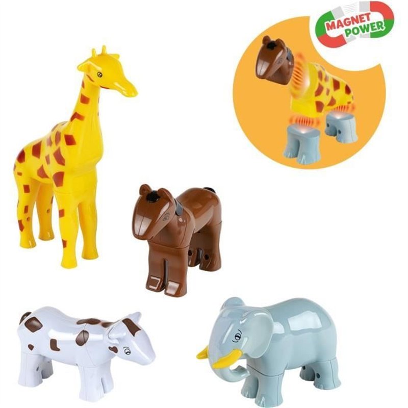 Image secondaire de Animaux magnétiques - KLEIN - 0071 - 4 grands animaux Funny Puzzle, sachet - 16 pieces - Des 12 mois