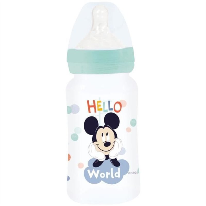 Biberon anti-colique- THERMOBABY - 240 ml - Tétine débit 3 positions - Mickey Cool