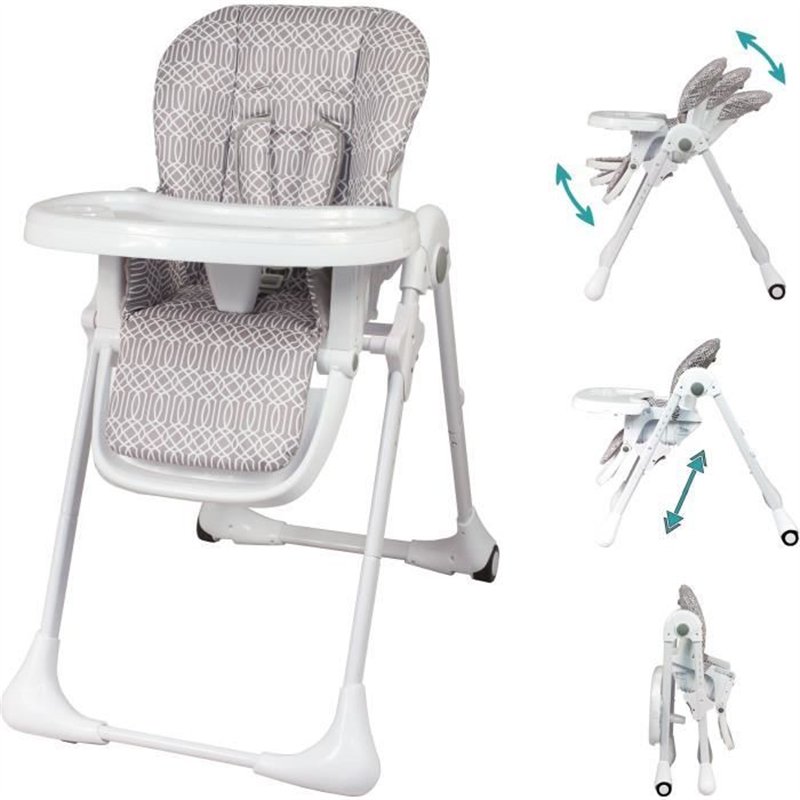 Image secondaire de Chaise haute multipositions - BAMBISOL - Inclinable - Jusqu'a 3 ans - Beige / Blanc