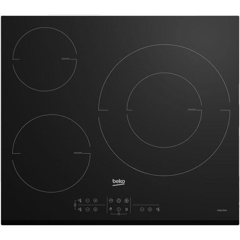 Table de cuisson à induction - BEKO - 3 foyers - 60 cm - HII63M