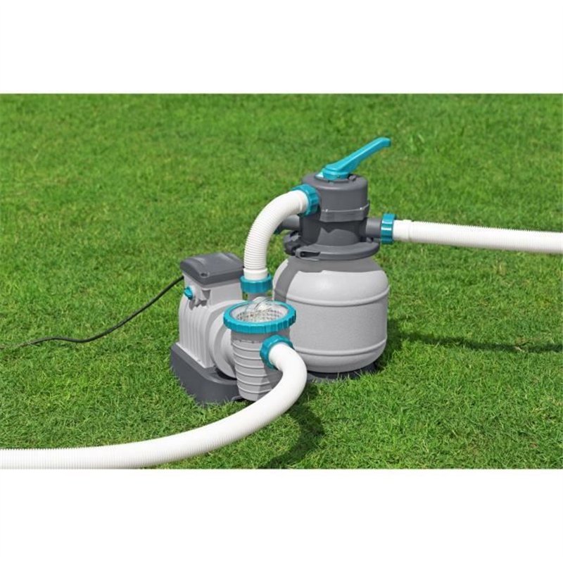 Image secondaire de Filtre a sable / pompe de filtration pour piscine jusqu'a 42 m3- Bestway - 6 056 L/h - Avec préfiltre