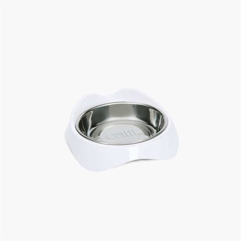 Gamelle pour chat - CATIT - PIXI - 200ml - Bols en acier inoxydable amovibles - Blanc