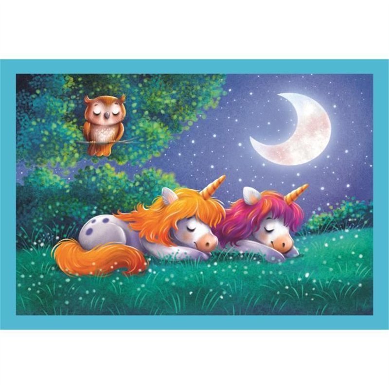 Image secondaire de CLEMENTONI - Puzzle 4 en 1 - A Day with Unicorns