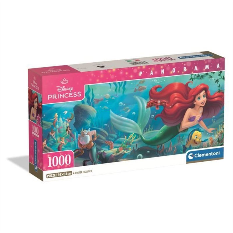 CLEMENTONI - Compact 1000 pièces Panorama - La Petite Sirène