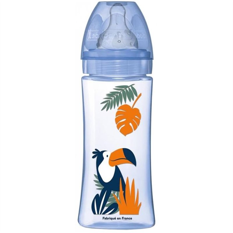 Biberon Dodie Initiation+ Anti-Coliques 3 Vitesses Bleu Pompier 330ml