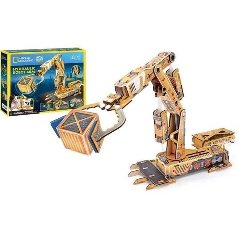 Maquette 3D NATIONAL GEOGRAPHIC - EXPLORA - Engin de Chantier Pince Hydraulique - 56x37 cm - Des 8 ans