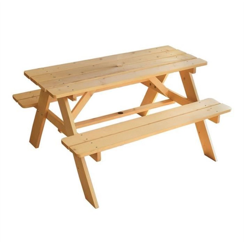 Image secondaire de Table de Pique-nique pour Enfant - FUN HOUSE - INDIAN PANDA - Bois - Parasol inclus