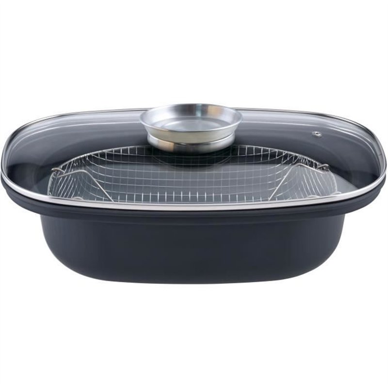 Cocotte arôme avec panier friture - GSW - 414593 - Acier carbone - 4 L / 32 cm - Tous feux dont induction