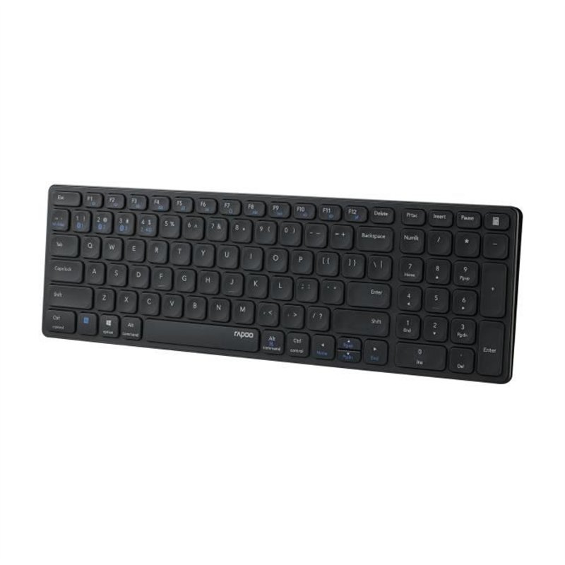 Image secondaire de Ensemble clavier souris - RAPOO - 9700M - Sans fil - Multimode - Numpad - Noir