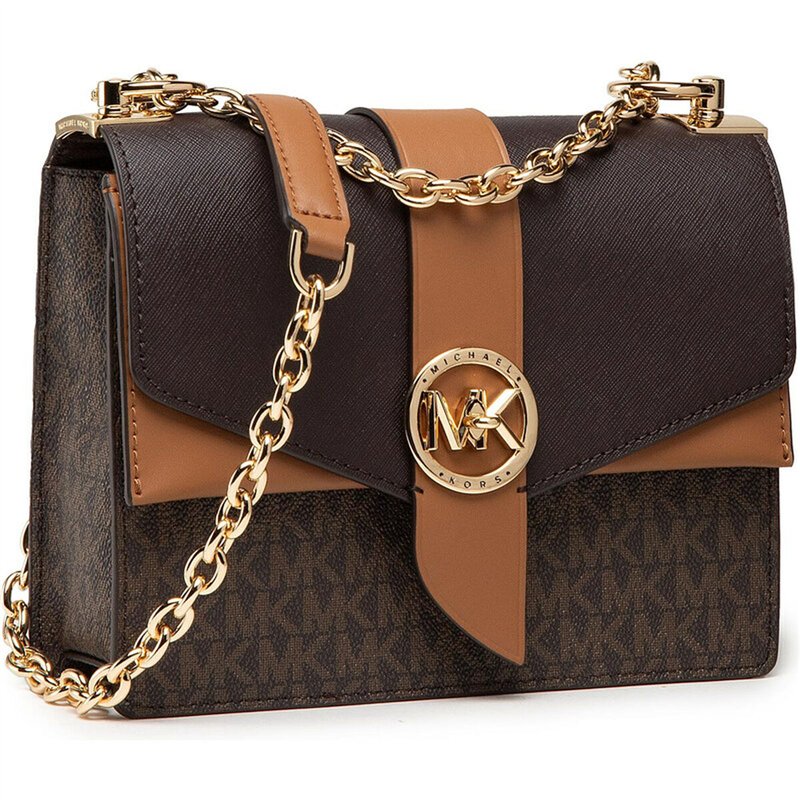 Sac à Bandoulière Michael Kors GREENWICH Marron 21 x 17 x 7 cm