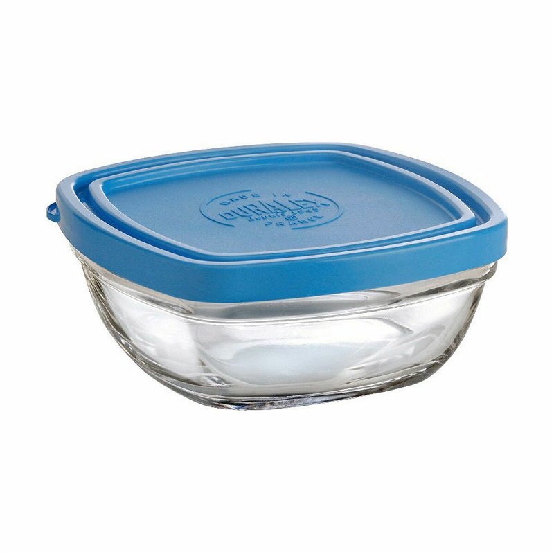 Image secondaire de Panier-repas carré avec couvercle Duralex FreshBox Bleu 300 ml 11 x 11 x 5 cm (12 Unités)