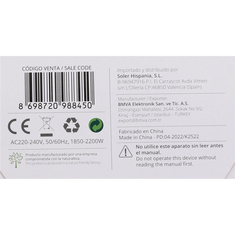 Image secondaire de Bouilloire Kiwi 953KK3307 2200 W 1,5 L