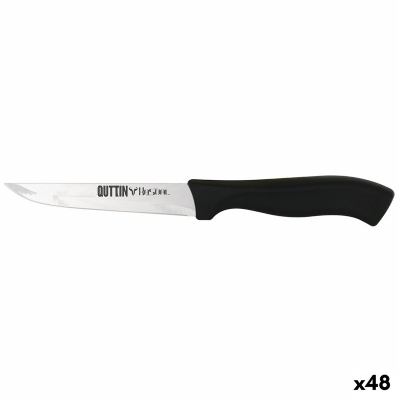 Couteau de cuisine Quttin Kasual Noir Argenté 22 x 2 x 1,5 cm Polyvalents (48 Unités)