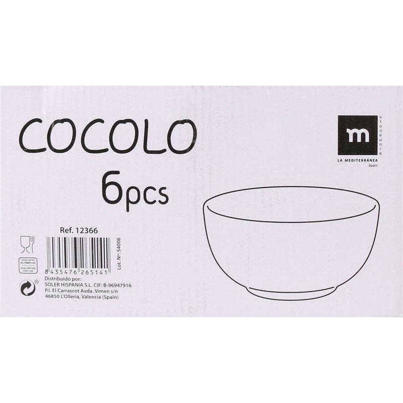 Image secondaire de Bol La Mediterránea Cocolo 500 ml 0,5 L (24 Unités)
