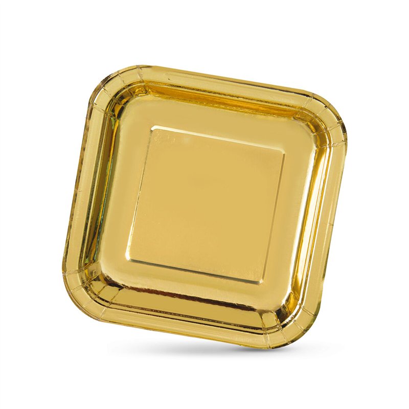 Image secondaire de Service de vaisselle Algon Doré 23 cm 10 Pièces (18 Unités)