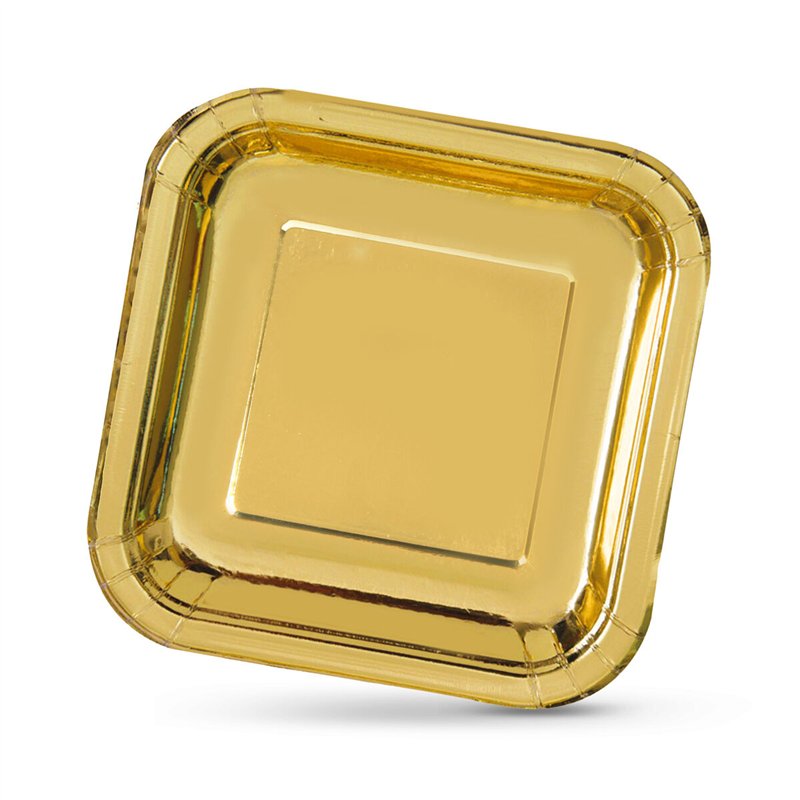 Image secondaire de Service de vaisselle Algon Doré 26 cm 3 Pièces (18 Unités)