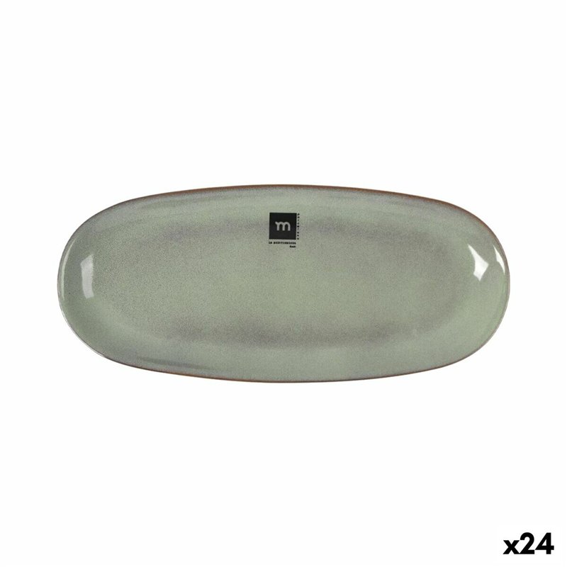 Plat à Gratin La Mediterránea Macarella green Oblongue 29 x 13,5 x 2,4 cm (24 Unités)