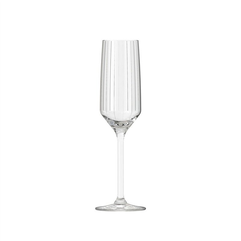 Coupe de champagne Inde Carre optics 6 Pièces