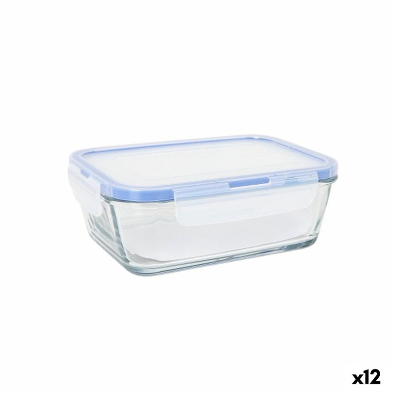 Boîte à lunch hermétique LAV Gris Transparent 0,8 L (12 Unités)