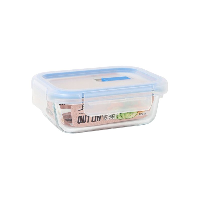 Image secondaire de Boîte à lunch hermétique Quttin Transparent Rectangulaire 375 ml (12 Unités)