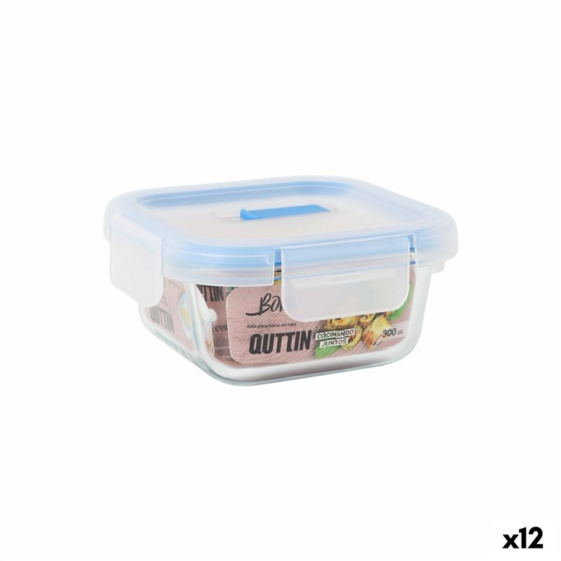 Boîte à lunch hermétique Quttin Boho Transparent 0,3 L (12 Unités)