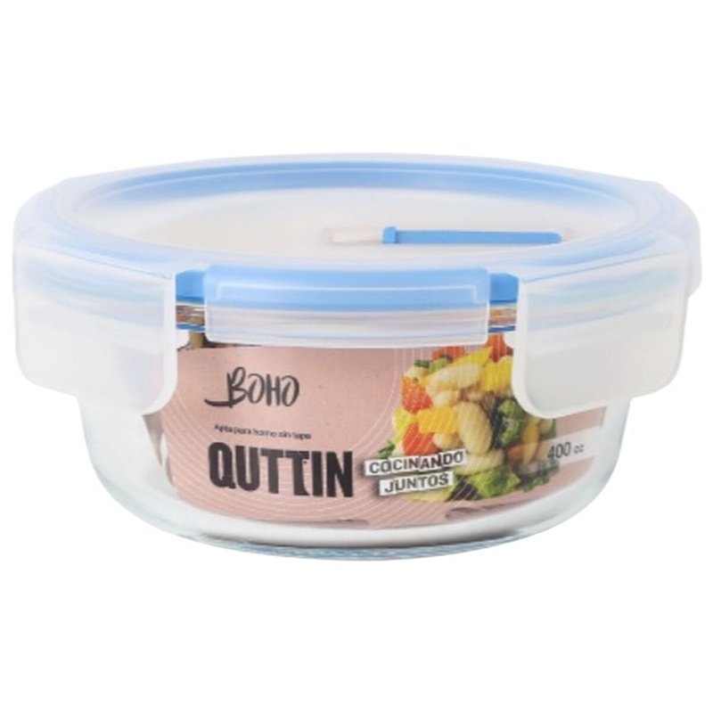 Image secondaire de Boîte à lunch hermétique Quttin Boho Transparent 0,4 l (12 Unités)