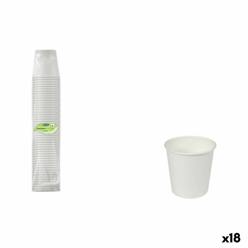 Set de Verres Algon Blanc 80 ml 50 Pièces (18 Unités)