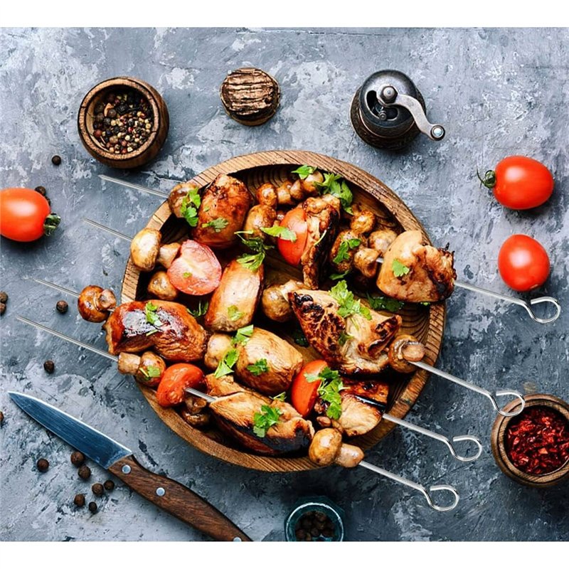 Image secondaire de Ensemble de brochettes pour barbecue Algon Métal 27 cm 6 Pièces (24 Unités)