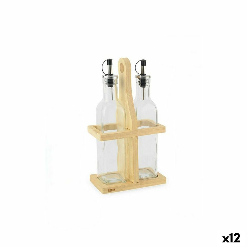 Set de pansement Quttin Marron Transparent verre Bambou 250 ml 2 Pièces (12 Unités)