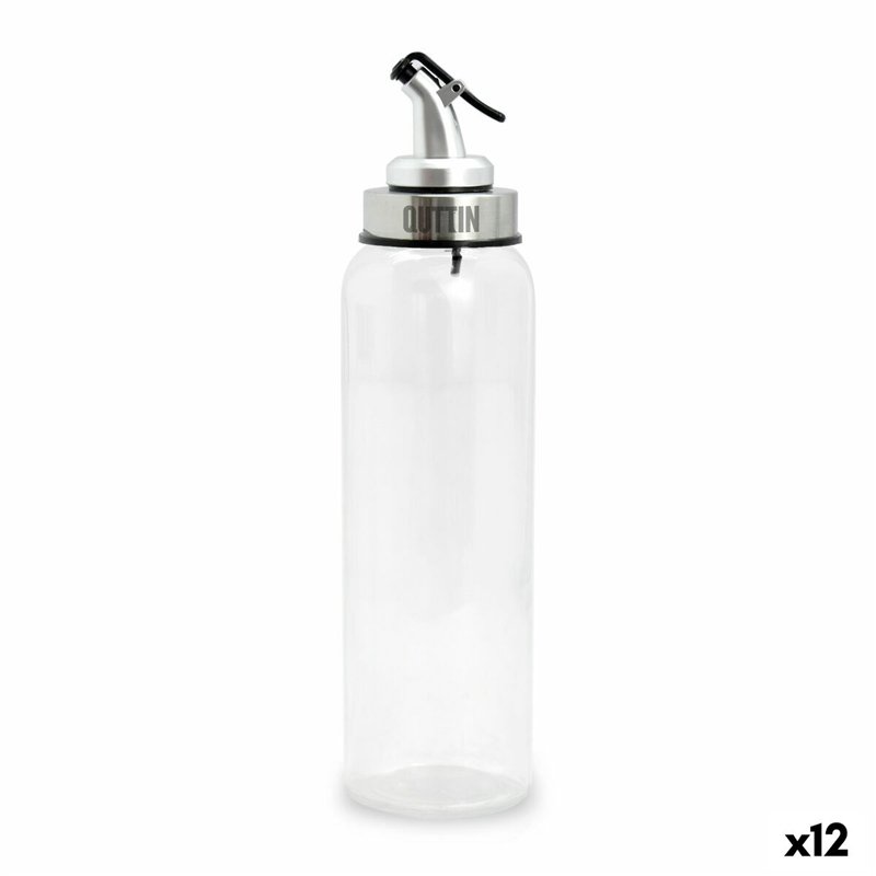 Huilier Quttin Transparent Argenté verre 0,5 L 6 x 6 x 26 cm (12 Unités)