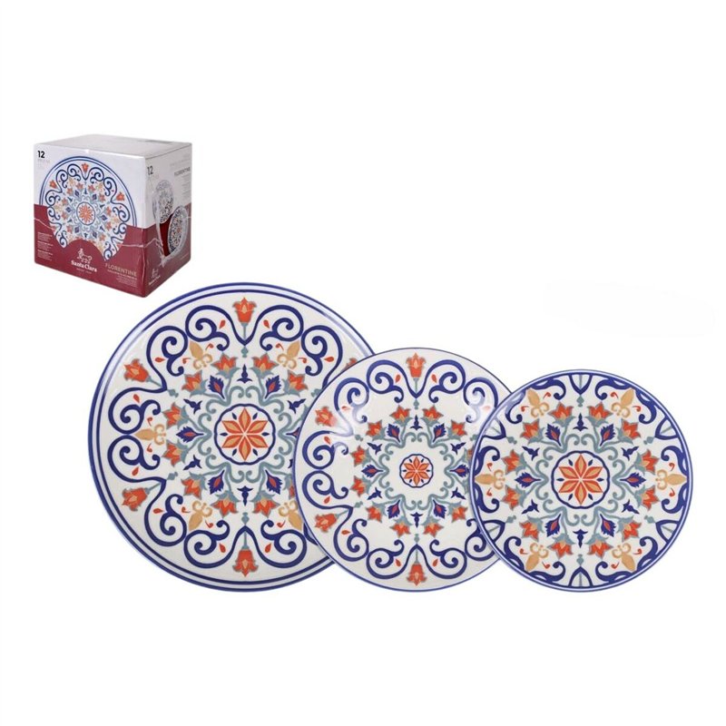 Service de Vaisselle Santa Clara Porcelaine 12 Pièces