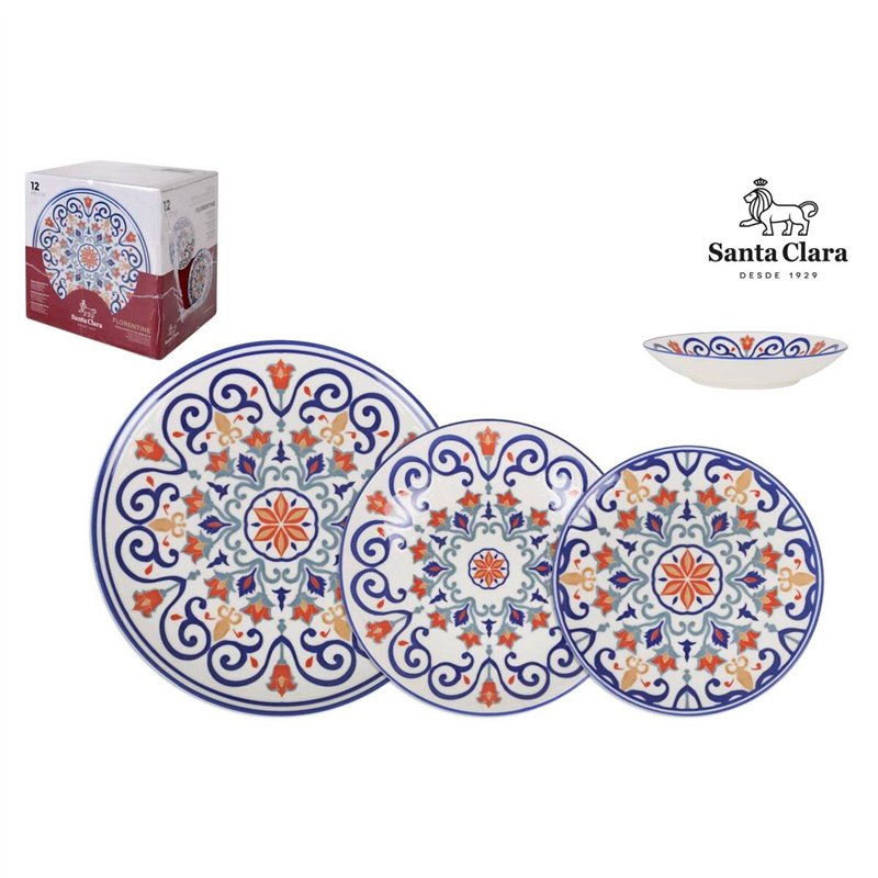 Image secondaire de Service de Vaisselle Santa Clara Porcelaine 12 Pièces
