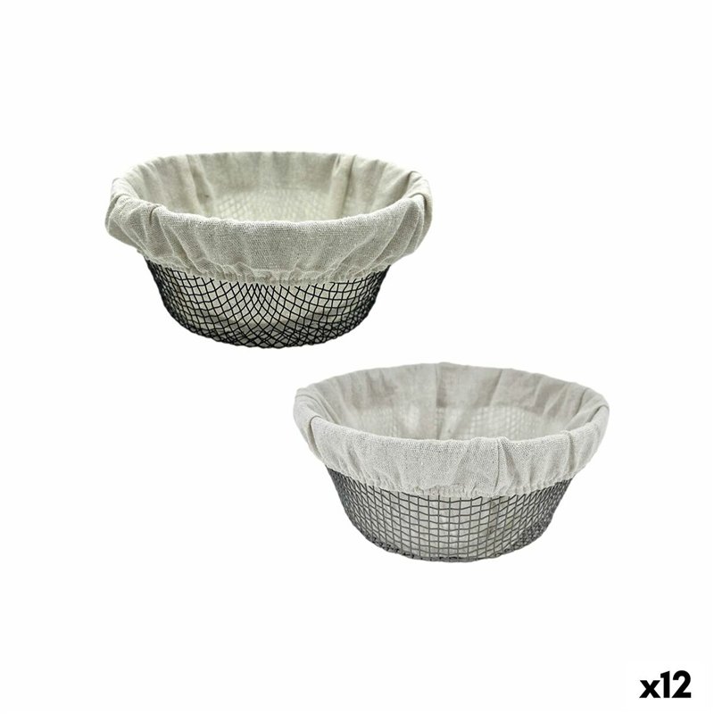 Corbeille à Pain Métal 23 x 23 x 10 cm (12 Unités)