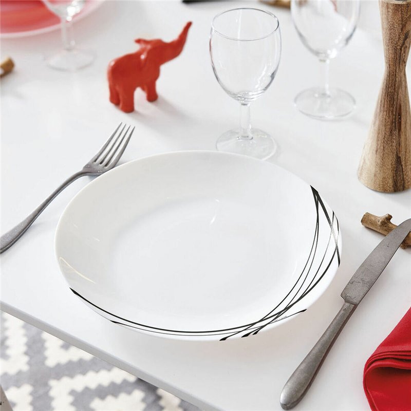 Image secondaire de l'Assiette plate Arcopal Domitille Bicolore verre (Ø 25 cm)
