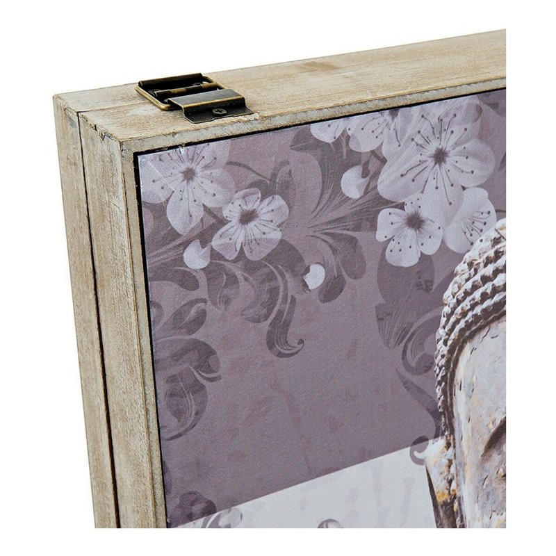 Image secondaire de Boîte Décorative DKD Home Decor Gris Bois MDF Buda Compteur (2 Unités)