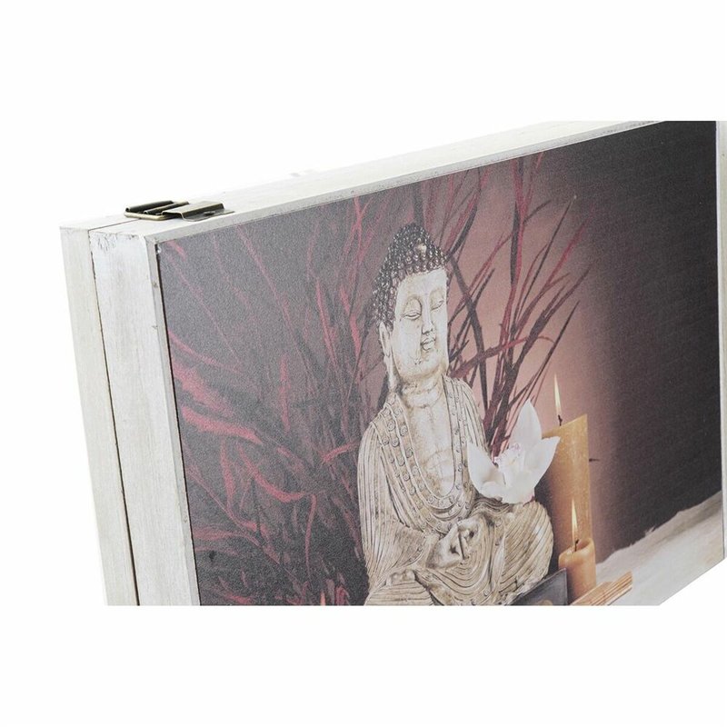 Image secondaire de Boîte Décorative DKD Home Decor Multicouleur Bois MDF Buda Compteur (2 Unités)