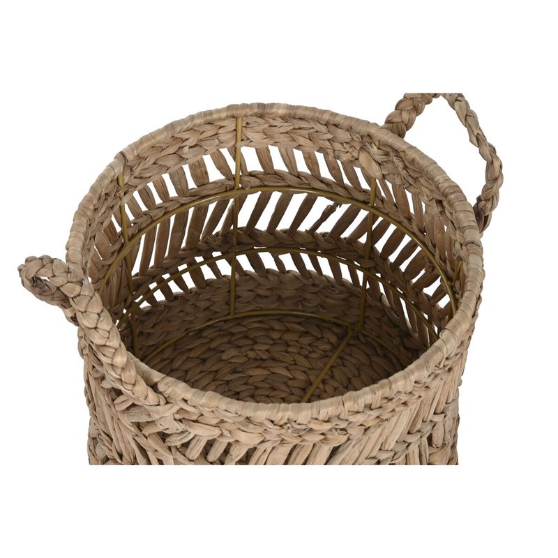 Image secondaire de Set de basket Home ESPRIT Naturel Métal Fibre naturelle (3 Pièces)