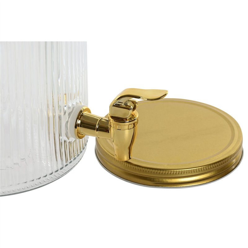 Image secondaire de Distributeur d'eau Home ESPRIT Doré Métal Verre 5,5 L 18 x 23,5 x 30 cm
