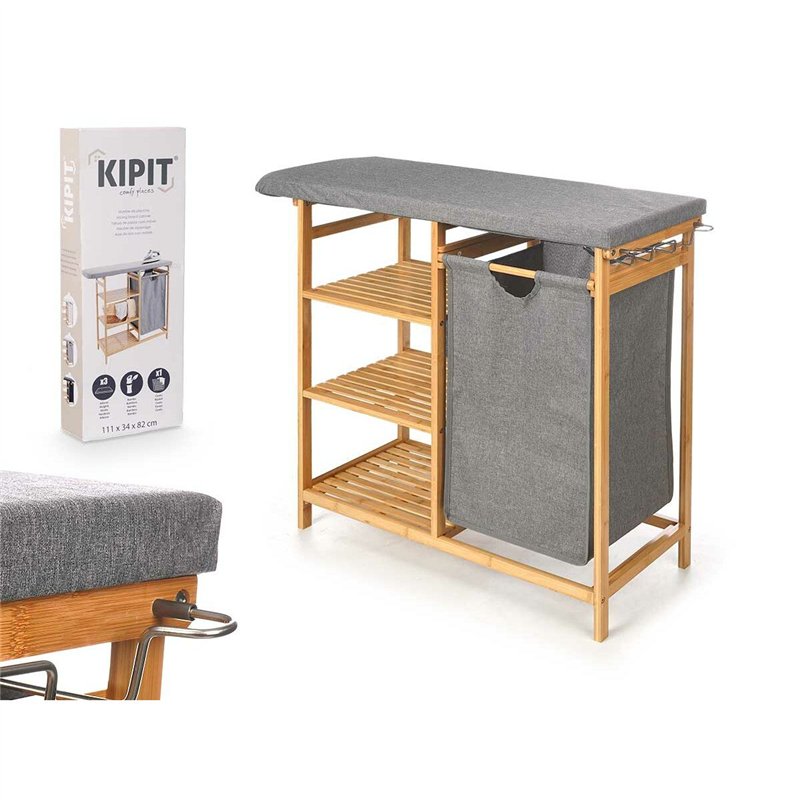 Image secondaire de Table à Repasser Kipit 1443FL BAMBOO.2 Gris Tissu Bambou