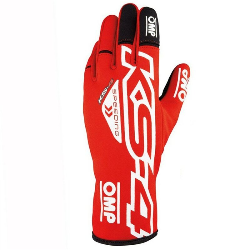 Image secondaire de Gants de karting OMP KS-4 Blanc Rouge